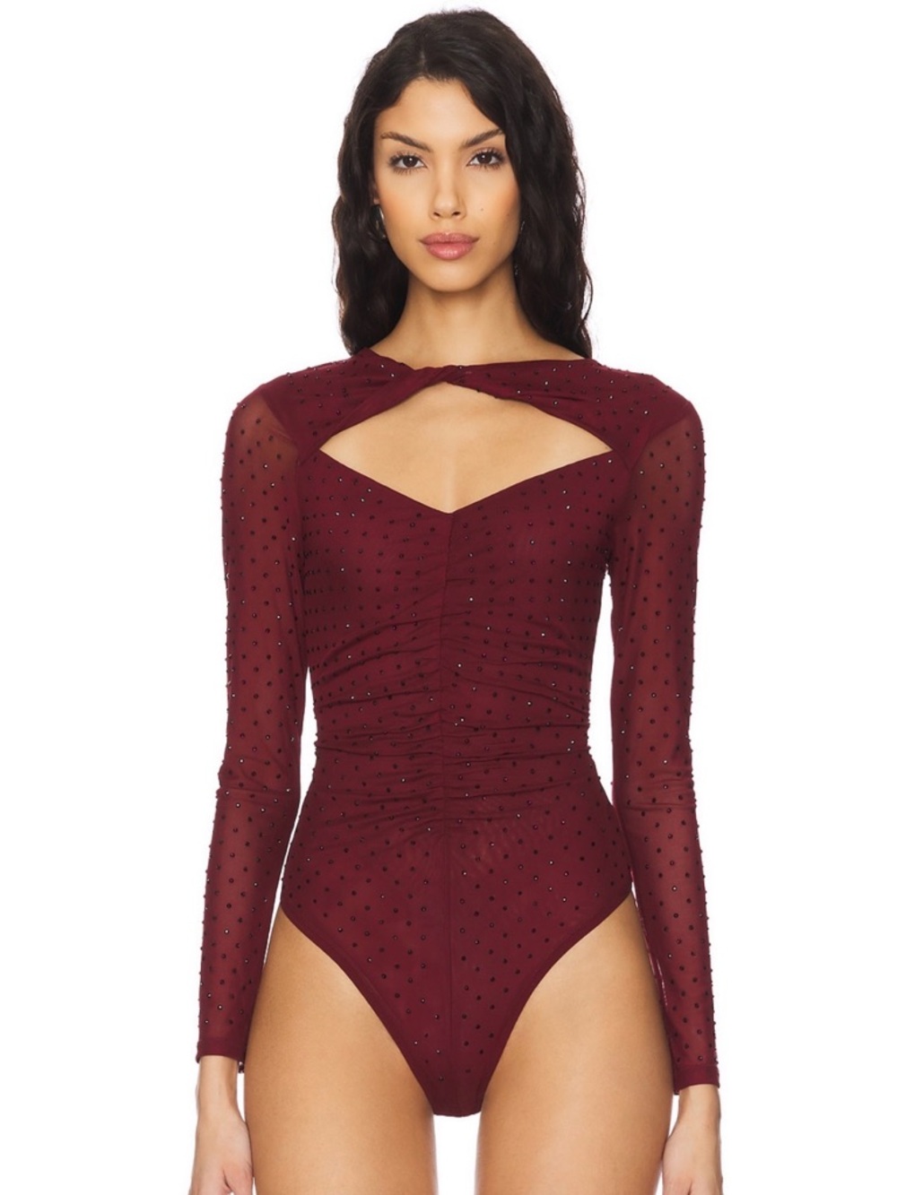 ASTR the Label Ancira Bodysuit in Wine